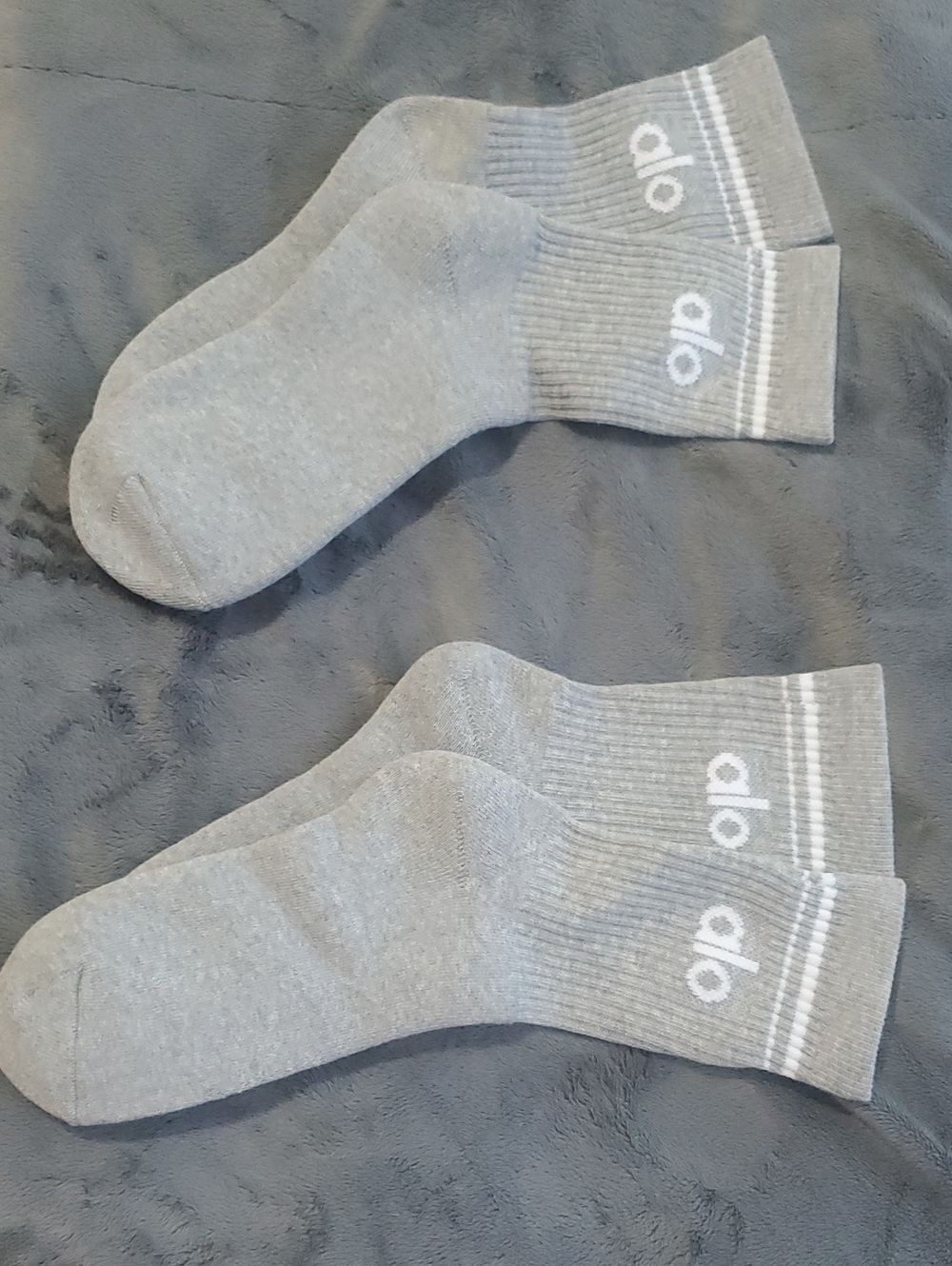 ALO Yoga Unisex Throwback Half-Crew RIbbed Socks - 2 Pack